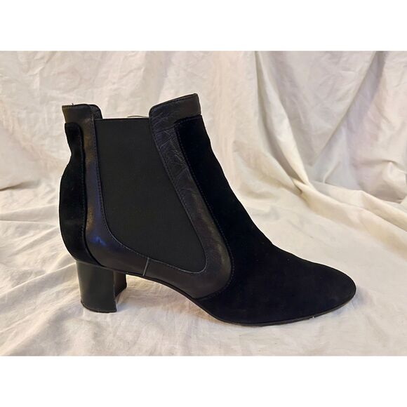 Sarah Flint Ankle Boots - 42 (US 11) - Black with Block Heel - Picture 5 of 8